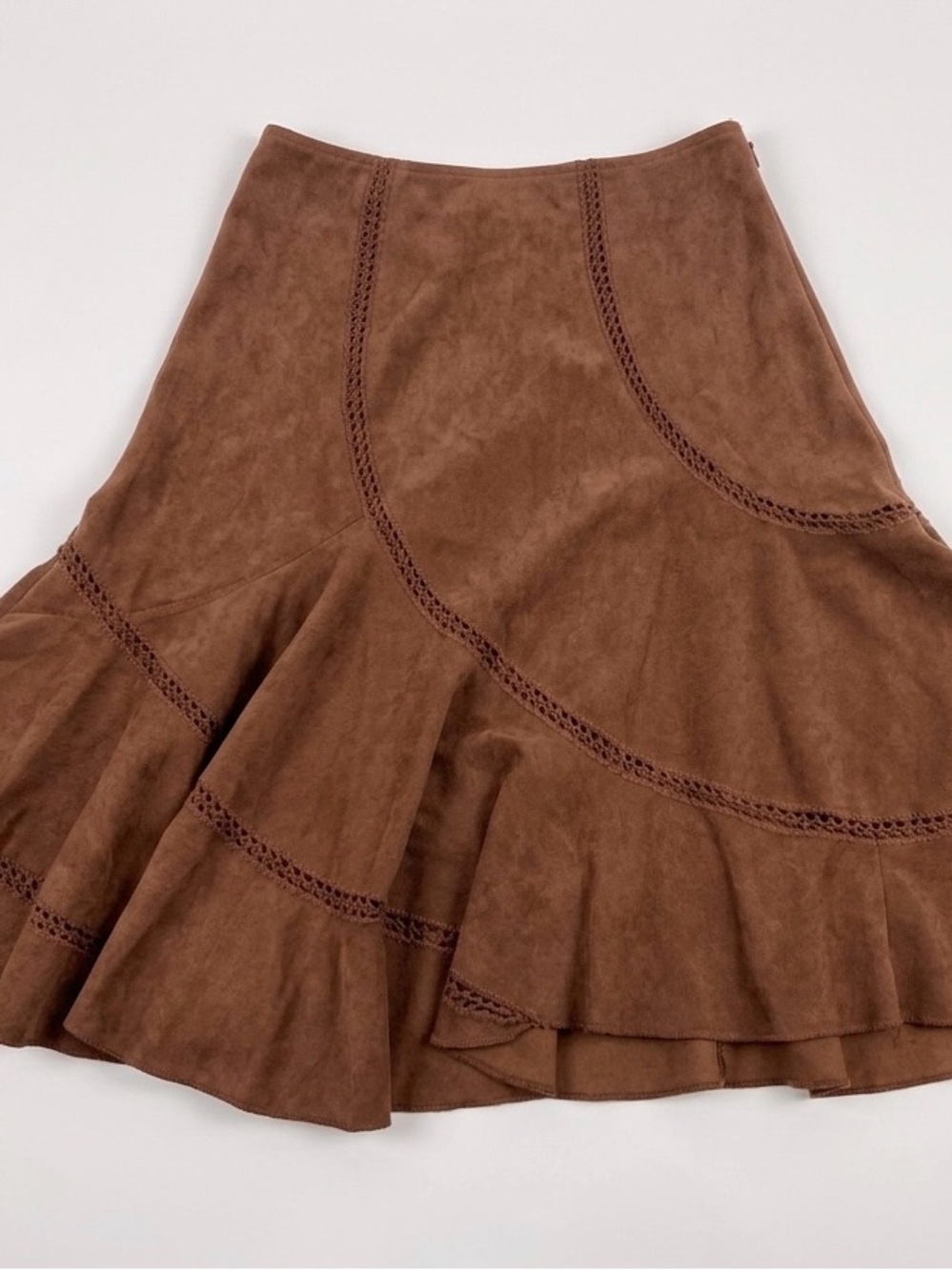Le Château Suede-Look A-Line Skirt - 28" Length - Picture 2 of 7